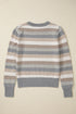 Classic Striped Ribbed Knit Long Sleeve Crewneck Sweater