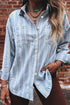 Classic Striped Western Boyfriend Chest Pocket Denim Jacket