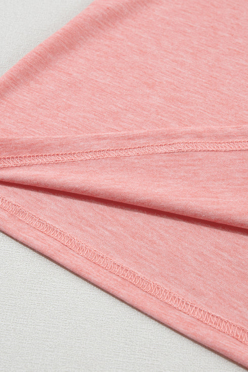 Classic V Neck Petal Sleeve Soft Knit T Shirt