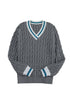 Classic Varsity Stripe Cable Knit Sweater