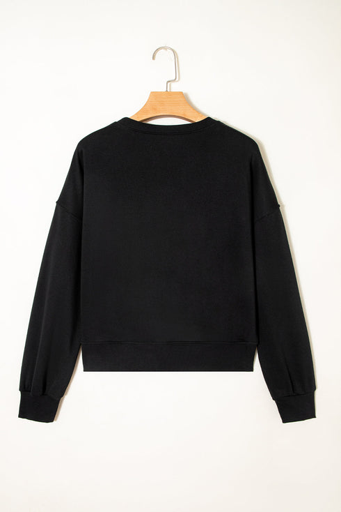 Classy Until Kickoff Graphic Long Sleeve Pullover Sweatshirt