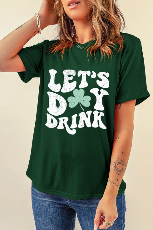 Clover Graphic Short Sleeve Crew Neck T Shirt