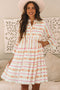Coastal Breeze Ruffled Bohemian Dress