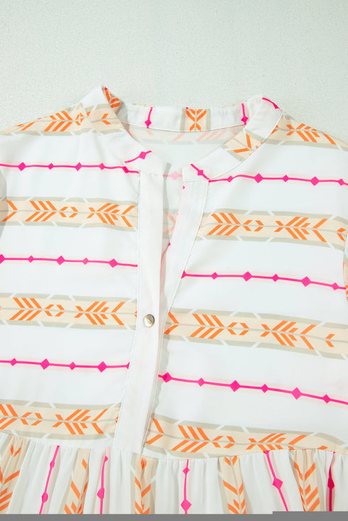 Coastal Breeze Ruffled Bohemian Dress
