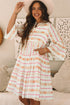 Coastal Breeze Ruffled Bohemian Dress