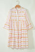 Coastal Breeze Ruffled Bohemian Dress