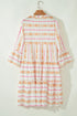 Coastal Breeze Ruffled Bohemian Dress