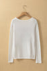 Coffee Beach Repeat Rolled Edge Graphic Sweater