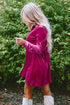 Collared Button Front Long Sleeve Velvet Shirt Dress