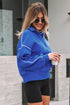 Collared Drop Shoulder Snap Placket Pullover Sweatshirt