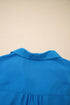 Collared Half Button Sleeveless Elastic Waist Shirt Mini Dress