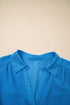 Collared Half Button Sleeveless Elastic Waist Shirt Mini Dress