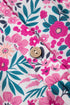 Collared Half Placket Short Sleeve Loose Fit Floral Dress