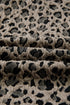Collared Half Zip Cap Sleeve Animal Pattern Top