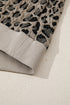 Collared Half Zip Cap Sleeve Animal Pattern Top