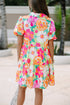 Collared Puff Sleeve Tiered Mini Shirt Dress