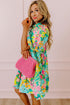 Collared Puff Sleeve Tiered Mini Shirt Dress