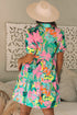 Collared Puff Sleeve Tiered Mini Shirt Dress