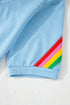 Collared Short Sleeve Patchwork Applique Two Piece Short Set