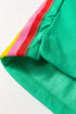 Collared Short Sleeve Patchwork Applique Two Piece Short Set