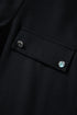 Collared Tab Sleeve Zip Up Flap Detail Casual Jacket