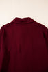 Collared Tab Sleeve Zip Up Flap Detail Casual Jacket