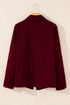 Collared Tab Sleeve Zip Up Flap Detail Casual Jacket