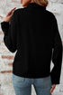 Collared Tab Sleeve Zip Up Flap Detail Casual Jacket