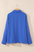 Collared Tab Sleeve Zip Up Flap Detail Casual Jacket