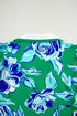 Collared V Neck Ruffled Cap Sleeve Shift Floral Dress