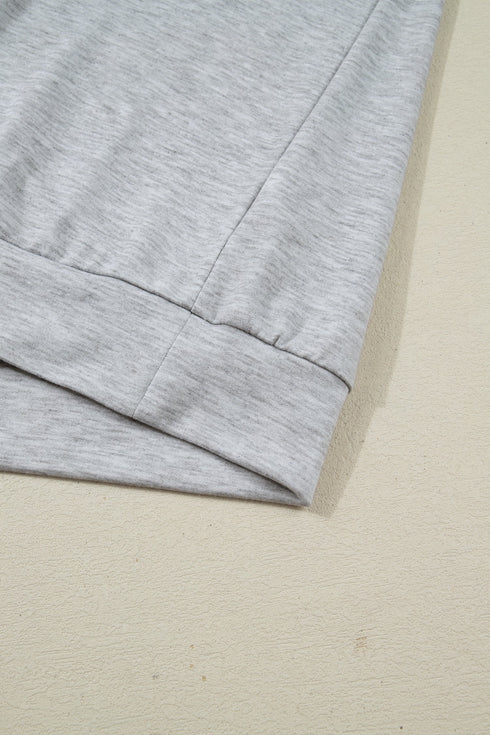 Collared V Neck Tee Drawstring Elastic Waist Short Sets