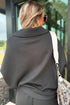 Collared V Neck Wide Leg Sweatshirt Pant Sets