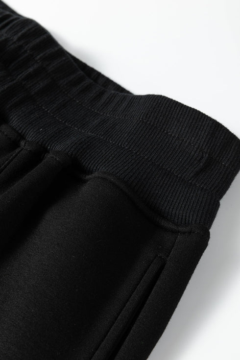 Collared V Neck Wide Leg Sweatshirt Pant Sets