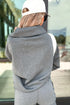 Collared V Neck Wide Leg Sweatshirt Pant Sets