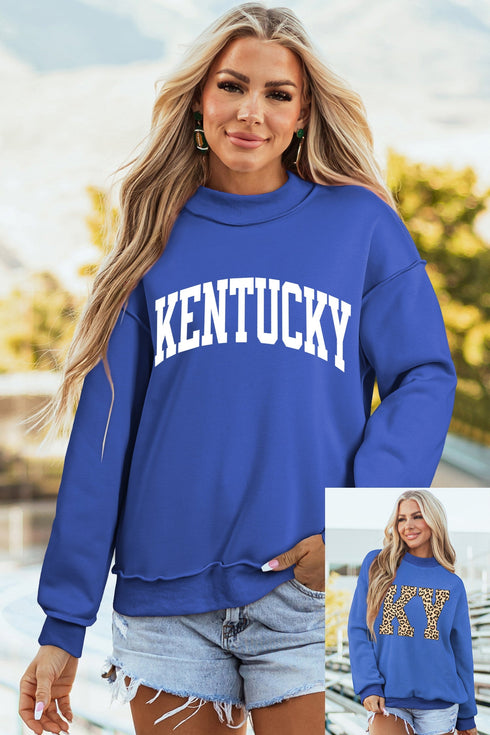 Collegiate Graphic Drop Shoulder Relaxed Pullover Sweatshirt
