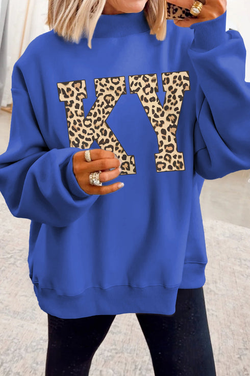 Collegiate Graphic Drop Shoulder Relaxed Pullover Sweatshirt