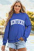 Collegiate Graphic Drop Shoulder Relaxed Pullover Sweatshirt