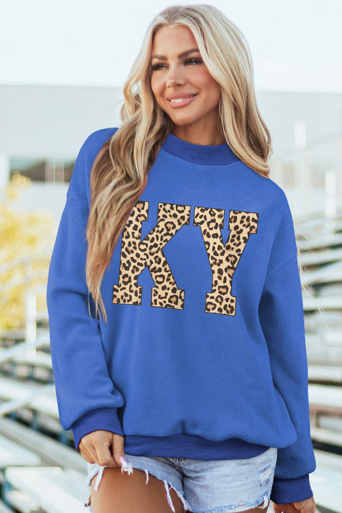 Collegiate Graphic Drop Shoulder Relaxed Pullover Sweatshirt