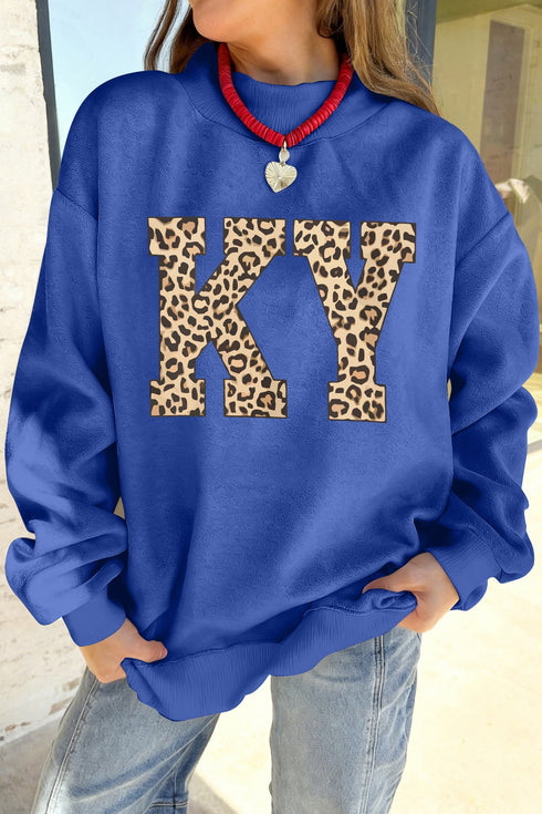 Collegiate Graphic Drop Shoulder Relaxed Pullover Sweatshirt