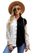 Color Block Button Shirt With Pocket