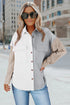 Color Block Button Shirt With Pocket