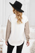 Color Block Button Shirt With Pocket