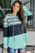 Color Block Drawstring Hoodie