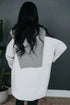 Color Block Exposed Seam Buttoned Neckline Hoodie
