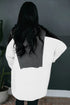 Color Block Exposed Seam Buttoned Neckline Hoodie