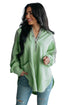Color Block Exposed Seam Buttoned Neckline Hoodie