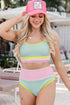 Color Block High Waisted Sexy Bikini Set