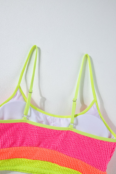 Color Block High Waisted Sexy Bikini Set