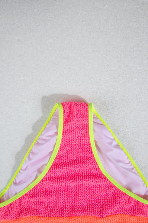 Color Block High Waisted Sexy Bikini Set