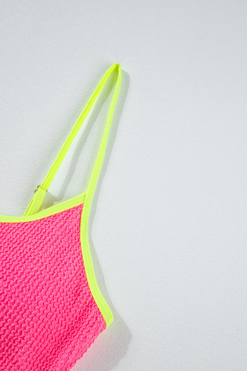 Color Block High Waisted Sexy Bikini Set